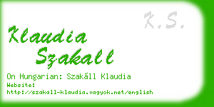 klaudia szakall business card